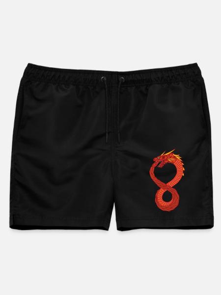 Unendlicher Drache - Männer Badeshorts - Schwarz