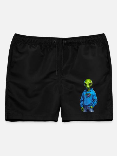 Außerirdischer - Männer Badeshorts - Schwarz