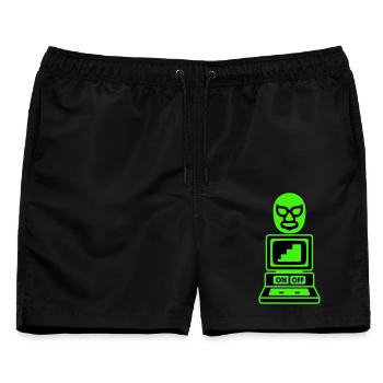 Computer Cult - Männer Badeshorts - Schwarz - Vorne - AI Model Male 178 light (178cm)