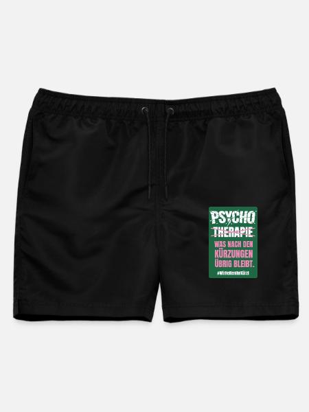 PSYCHO_02 - Männer Badeshorts - Schwarz