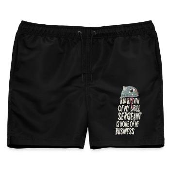 Drill Sergeant Mundgeruch - Männer Badeshorts - Schwarz - Vorne - AI Model Male 178 light (178cm)