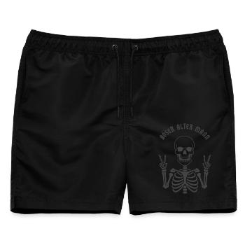 Böser alter Mann - Männer Badeshorts - Schwarz - Vorne - AI Model Male 178 light (178cm)