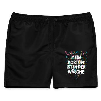 Mein Custom ist in der Wache - Männer Badeshorts - Schwarz - Vorne - AI Model Male 178 light (178cm)