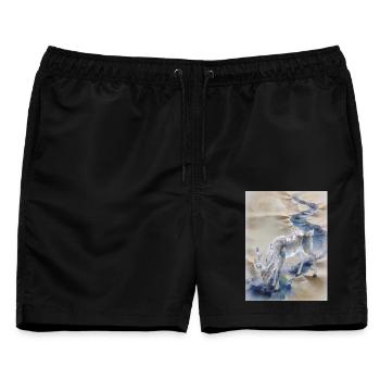 Der Spiegel der Träume: Fuzhu – Remanenz - Männer Badeshorts - Schwarz - Vorne - AI Model Male 178 light (178cm)