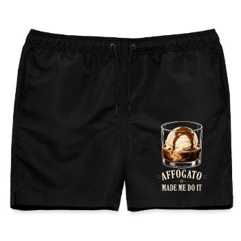 Affogato Made Me Do It - Männer Badeshorts - Schwarz - Vorne - AI Model Male 178 light (178cm)