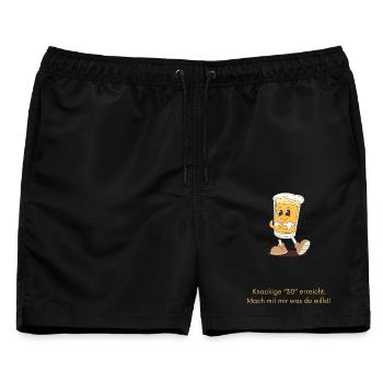 Knackige 30 Bier Geburtstag kreatives Geschenk - Männer Badeshorts - Schwarz - Vorne - AI Model Male 178 light (178cm)