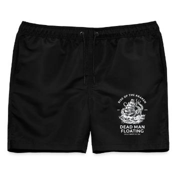 Dead man floating - Männer Badeshorts - Schwarz - Vorne - AI Model Male 178 light (178cm)