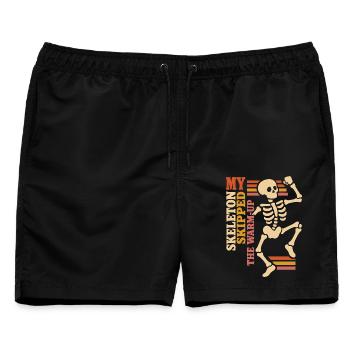 My Skeleton Skipped the Warm-Up - Männer Badeshorts - Schwarz - Vorne - AI Model Male 178 light (178cm)