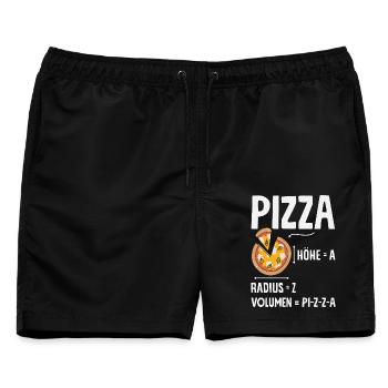 Pizza Mathematik Pi Z Za Lustiger Spruch - Männer Badeshorts - Schwarz - Vorne - AI Model Male 178 light (178cm)