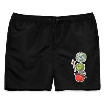 Würfel Magier, Zauberer & Druide – Fantasy Dice - Männer Badeshorts - Schwarz - Vorne - AI Model Male 178 light (178cm)