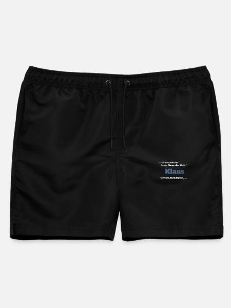 Ich bin Klaus - Klaus als Vorname - Männer Badeshorts - Schwarz