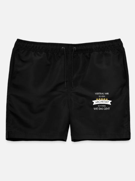 Vertrau mir Architekt - Männer Badeshorts - Schwarz