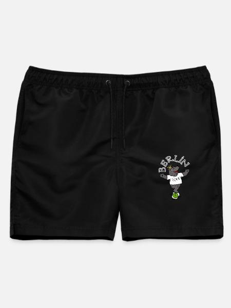 Berlin, Icke - Männer Badeshorts - Schwarz