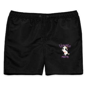 Einhorn Mutter - Mütter sind Unicorn Special - Männer Badeshorts - Schwarz - Vorne - AI Model Male 178 light (178cm)