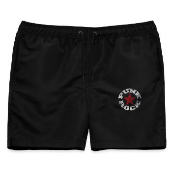 Punkrock - Männer Badeshorts - Schwarz - Vorne - AI Model Male 178 light (178cm)