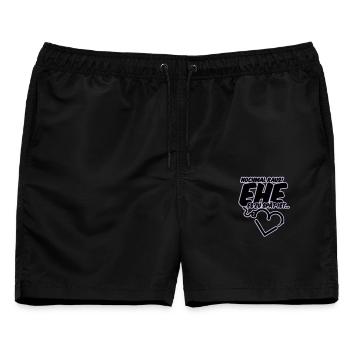 polterabend hochzeit junggesellenabschied - Männer Badeshorts - Schwarz - Vorne - AI Model Male 178 light (178cm)