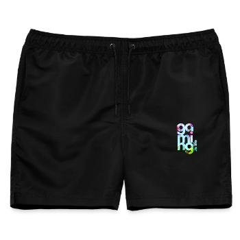 Gamer - Männer Badeshorts - Schwarz - Vorne - AI Model Male 178 light (178cm)
