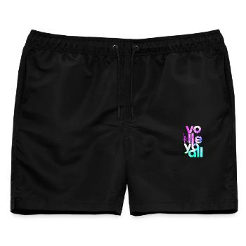 Volleyball - Männer Badeshorts - Schwarz - Vorne - AI Model Male 178 light (178cm)