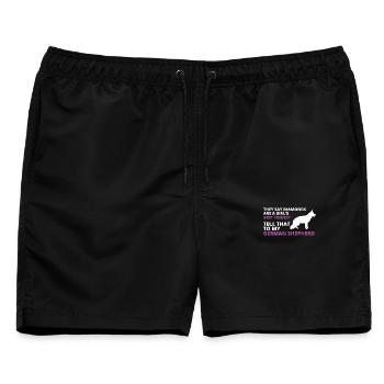 Schäferhund - Männer Badeshorts - Schwarz - Vorne - AI Model Male 178 light (178cm)