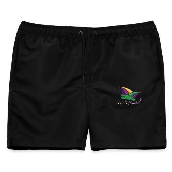 Narrenkappe Mardi Gras New Orleans Karneval - Männer Badeshorts - Schwarz - Vorne - AI Model Male 178 light (178cm)