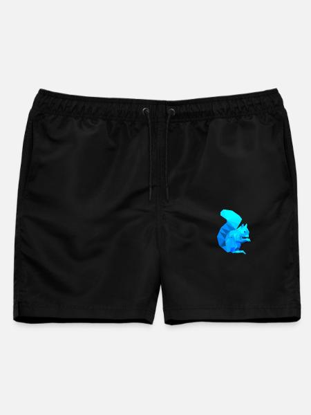 Geometrisches Eichhörnchen - Männer Badeshorts - Schwarz