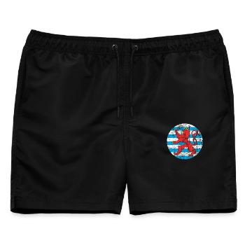 Luftfahrt Luxemburg Luxemburg Luftwaffe - Männer Badeshorts - Schwarz - Vorne - AI Model Male 178 light (178cm)
