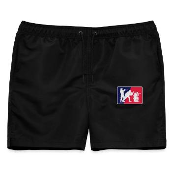 paintball - Männer Badeshorts - Schwarz - Vorne - AI Model Male 178 light (178cm)