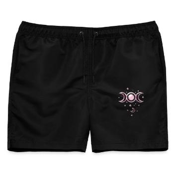 Mond Mondphasen Wicca - Männer Badeshorts - Schwarz - Vorne - AI Model Male 178 light (178cm)
