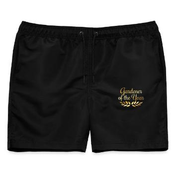 Gardener of the Year (Goldgelb) Gärtnerin Gärtner - Männer Badeshorts - Schwarz - Vorne - AI Model Male 178 light (178cm)