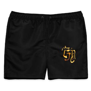 Indianer Muster - Männer Badeshorts - Schwarz - Vorne - AI Model Male 178 light (178cm)