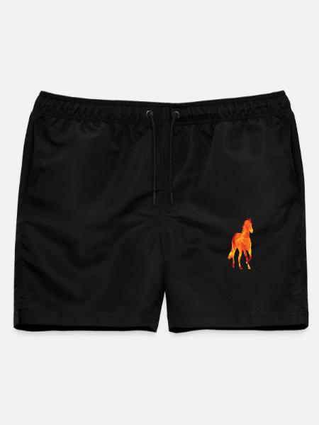 Jahr des Feuerpferdes 2026 Chinesisches Neujahr - Männer Badeshorts - Schwarz
