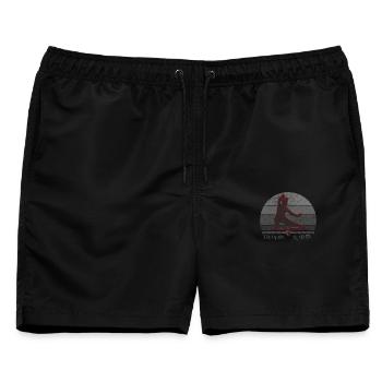 Tai Chi Kämpferin - Trainings Outfit Geschenk - Männer Badeshorts - Schwarz - Vorne - AI Model Male 178 light (178cm)