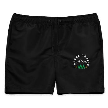 Ultra Trails - Männer Badeshorts - Schwarz - Vorne - AI Model Male 178 light (178cm)