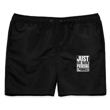 Lustiger Piercing Spruch Schmuck Englisch Geschenk - Männer Badeshorts - Schwarz - Vorne - AI Model Male 178 light (178cm)