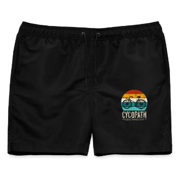 Cycopath Bicycle Retro Sunset - Männer Badeshorts - Schwarz - Vorne - AI Model Male 178 light (178cm)