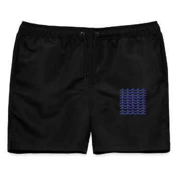 kornblumenmuster, schenken frau - Männer Badeshorts - Schwarz - Vorne - AI Model Male 178 light (178cm)