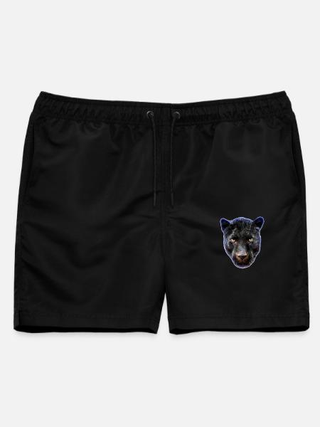 Aurora Panther Porträt-T-Shirt - Männer Badeshorts - Schwarz