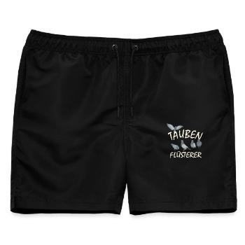 Tauben - Taubenflüsterer Brieftauben Taubenzüchter - Männer Badeshorts - Schwarz - Vorne - AI Model Male 178 light (178cm)