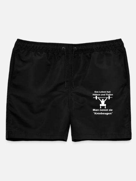 Das Leben hat Höhen und Tiefen - Männer Badeshorts - Schwarz