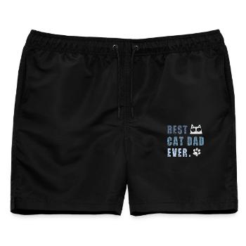Katze Katzen - Männer Badeshorts - Schwarz - Vorne - AI Model Male 178 light (178cm)
