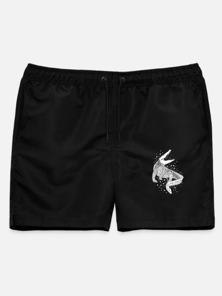 Crocodile - Männer Badeshorts - Schwarz