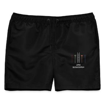 Gärtner Garten, Leiter vom Rechenzentrum Admin EDV - Männer Badeshorts - Schwarz - Vorne - AI Model Male 178 light (178cm)