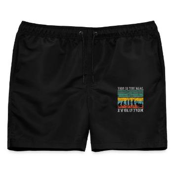 Zocker Gamer Evolution Shirt Geschenk - Männer Badeshorts - Schwarz - Vorne - AI Model Male 178 light (178cm)