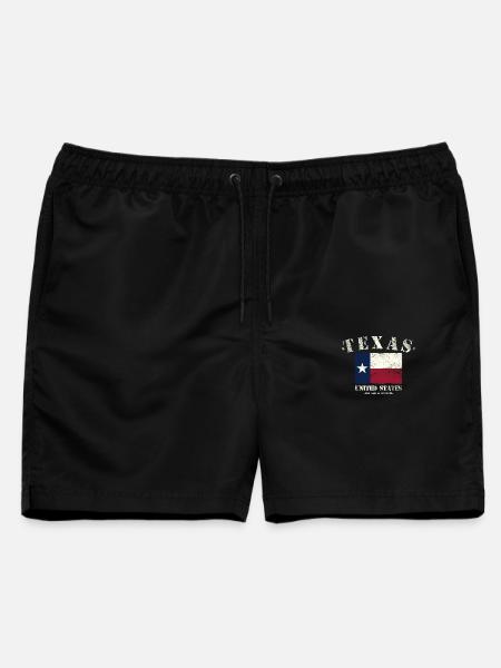 Texas - Männer Badeshorts - Schwarz