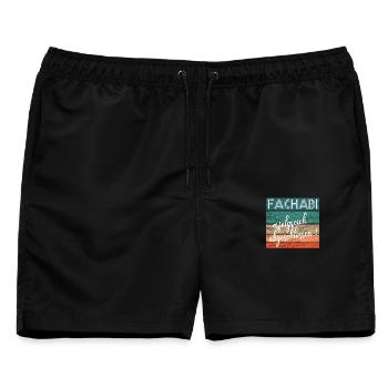 Fachabitur Fachabi Schulabschluss Geschenk - Männer Badeshorts - Schwarz - Vorne - AI Model Male 178 light (178cm)
