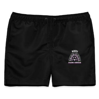 Happy Pride Month Ace Pride Regenbogen - Männer Badeshorts - Schwarz - Vorne - AI Model Male 178 light (178cm)