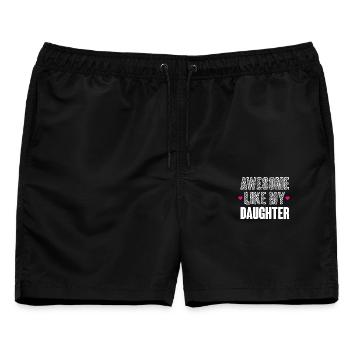Großartig wie meine Tochter - Männer Badeshorts - Schwarz - Vorne - AI Model Male 178 light (178cm)