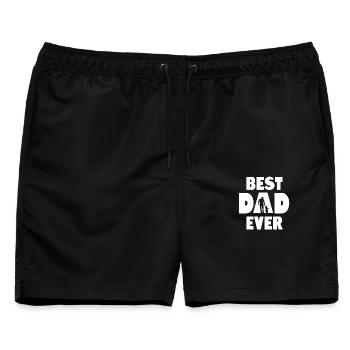 Bester Vater aller Zeiten - Männer Badeshorts - Schwarz - Vorne - AI Model Male 178 light (178cm)