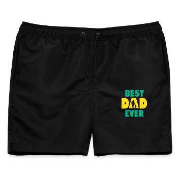 Bester Vater aller Zeiten - Männer Badeshorts - Schwarz - Vorne - AI Model Male 178 light (178cm)