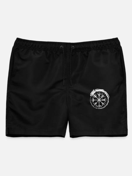 Vegvisir Dragon - Männer Badeshorts - Schwarz